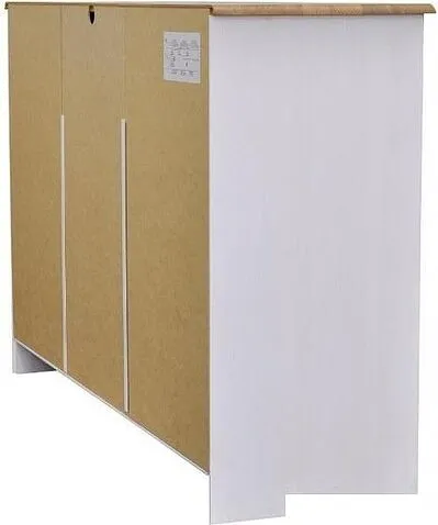 Комод Диприз Ром 3 двери 3 ящика Д 10026.1 (белый воск/антик)