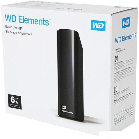 Внешний жесткий диск WD Elements Desktop 6TB WDBWLG0060HBK