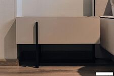 Тумба Ангстрем Милагро спальня МИ-300.10 (Д1, кашемир серый/камень пьетра/черный графит)