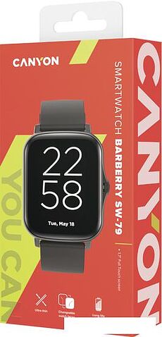 Умные часы Canyon Barberry SW-79 (черный)