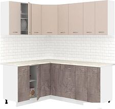 Готовая кухня Кортекс-мебель Корнелия Лира 1.5x1.9 (капучино/оникс/королевский опал) Готовая кухня Кортекс-мебель Корнелия Лира 1.5x1.9 (капучино/оникс/королевский опал)