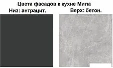 Готовая кухня Интерлиния Мила 1.88x3.0 правая (бетон-антрацит-травертин) Готовая кухня Интерлиния Мила 1.88x3.0 правая (бетон-антрацит-травертин)