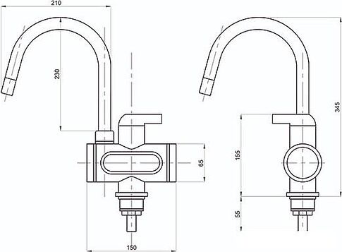 Проточный электрический водонагреватель-кран Mixline WH-003 (белый)