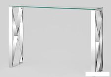 Консольный стол Stool Group Кросс 115x30 (стекло/сталь/серебристый) Консольный стол Stool Group Кросс 115x30 (стекло/сталь/серебристый)