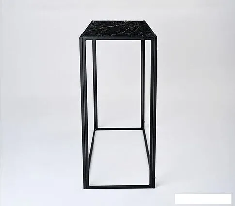 Консольный стол RasGar Грация Лайт (черный/черный мрамор)