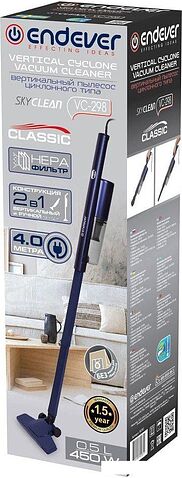 Пылесос Endever SkyClean VC-298 (темно-синий)