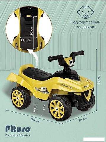 Каталка Pituso Super Car 3010628-1P (лимон)