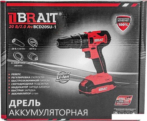 Дрель-шуруповерт Brait BCD20SU-1 (без АКБ)