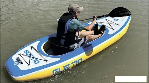 Байдарка GUETIO GT305KAY Inflatable Single Seat Fishing Kayak