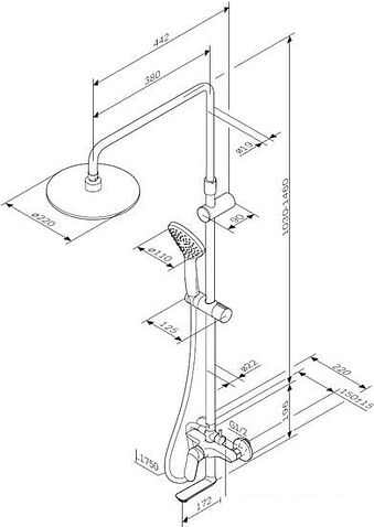 Душевая система  AM.PM Sunny F0785C922
