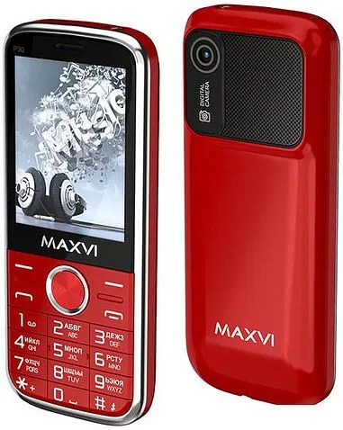 Кнопочный телефон Maxvi P30 (красный)