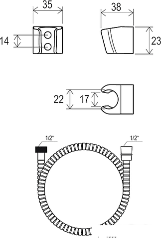 Душевой гарнитур Ravak 901.00 [X07P005]