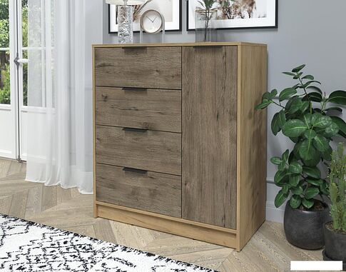 Тумба Интерлиния Концепт КТ-Т90 (дуб веллингтон/дуб золотой)