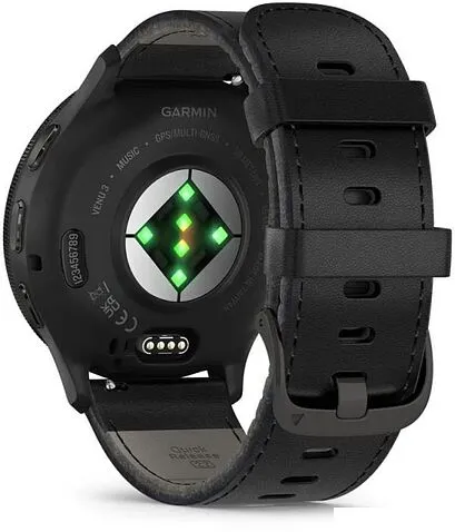 Умные часы Garmin Venu 3 (черный, с кожаным ремешком)