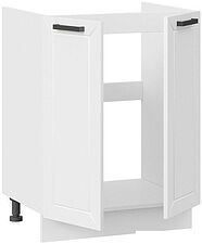 Шкаф напольный Трия Лорас 1Н6М (белый/холст белый)