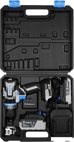 Ударная дрель-шуруповерт Deko GCD20DU PRO 083-1107 (с 2-мя АКБ, кейс)