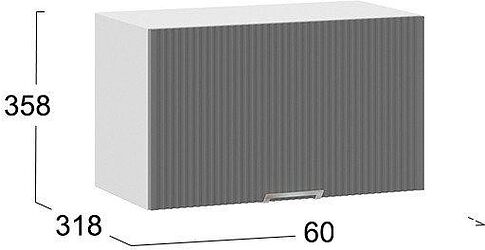 Шкаф напольный Трия Кимберли 1В6Г (белый/титан)