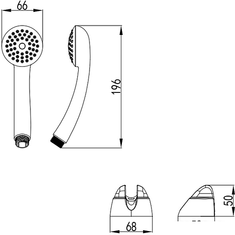 Душевой гарнитур Milardo 3301F68M16