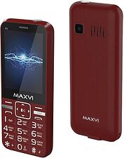 Мобильный телефон Maxvi P3 (винный красный)