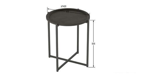 Журнальный столик Калифорния мебель Бьерн (черный лофт/черный)