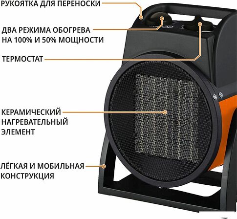 Электрическая тепловая пушка MaxPiler MEH-3001