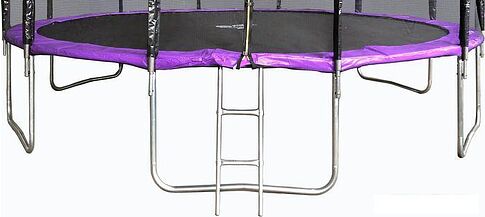 Батут Atlas Sport 490 см - 16ft Basic (с лестницей, внешняя сетка, сливовый)