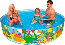 Каркасный бассейн Intex Dinosaur Snapset 244x46 (58472)