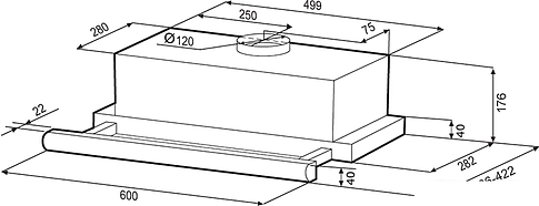 Кухонная вытяжка Krona Kamilla 600 Supernova B (черный)