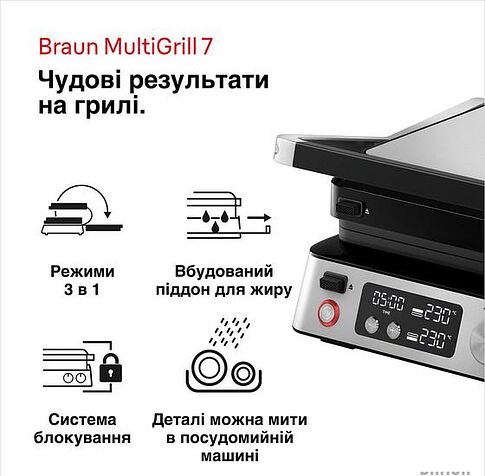 Электрогриль Braun MultiGrill 7 CG7040