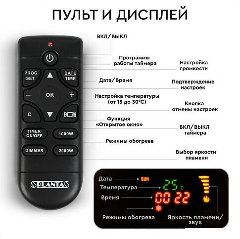 Электрокамин Planta PFP-WM090 Slim