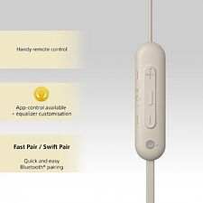 Наушники Sony WI-C100 (бежевый)