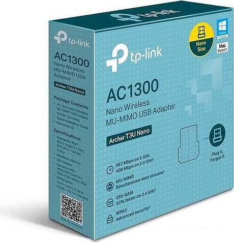 Wi-Fi адаптер TP-Link Archer T3U Nano