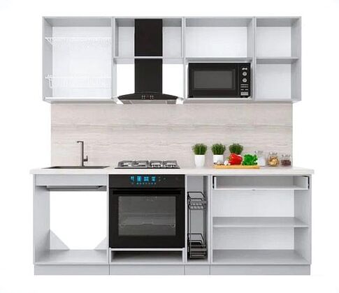 Готовая кухня Интерлиния Мила Крафт 2.2 (дуб английский)