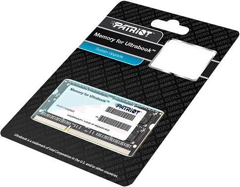 Оперативная память Patriot Memory for Ultrabook 8GB DDR3 SO-DIMM PC3-12800 (PSD38G1600L2S)