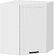 Шкаф навесной Трия Лорас 1В6У (белый/холст белый)