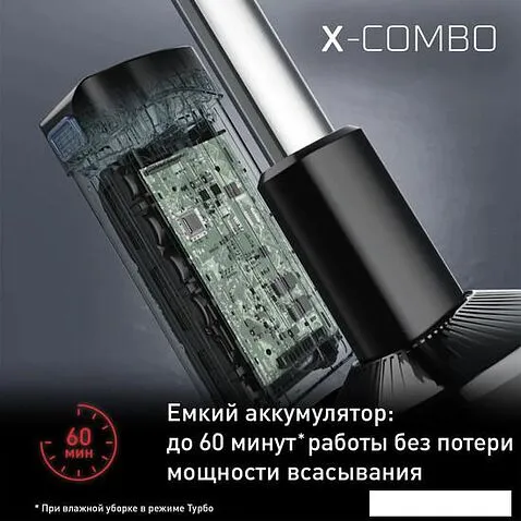 Вертикальный пылесос с влажной уборкой Tefal X-Combo GF3039WO