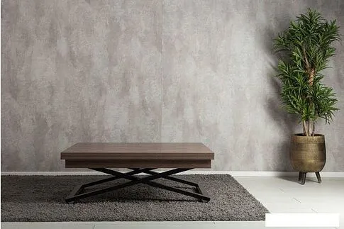 Стол-трансформер Levmar Cross D69/S53 (дуб шамони темный/черный)