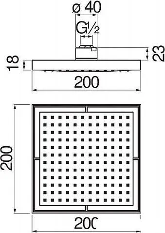 Верхний душ Nobili AD139/17CBM
