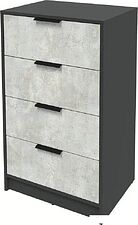 Комод Интерлиния Концепт КТ-К60 (бетон лайт/антрацит)