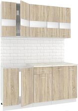 Кухня Кортекс-мебель Корнелия Экстра 1.6м (дуб сонома/королевский опал)