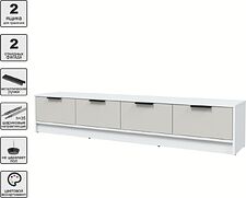Тумба Интерлиния ТВ Концепт КТ-ТВ4-35 (персидский жемчуг/белый платинум)