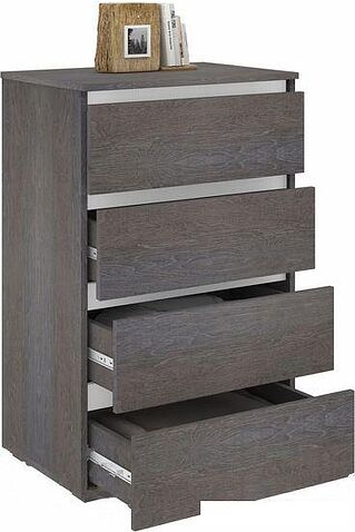 Комод Кортекс-мебель Бари 60 4ш (береза/береза/белый)