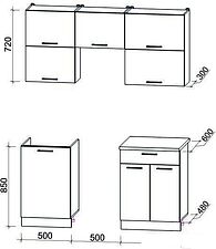 Кухня Интерлиния Мила Gloss 50-16 (яблоко/черный глянец) Кухня Интерлиния Мила Gloss 50-16 (яблоко/черный глянец)