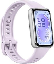 Фитнес-браслет Huawei Band 11 (серебристый алюминиевый корпус, с сиреневым силиконовым ремешком, международная версия)