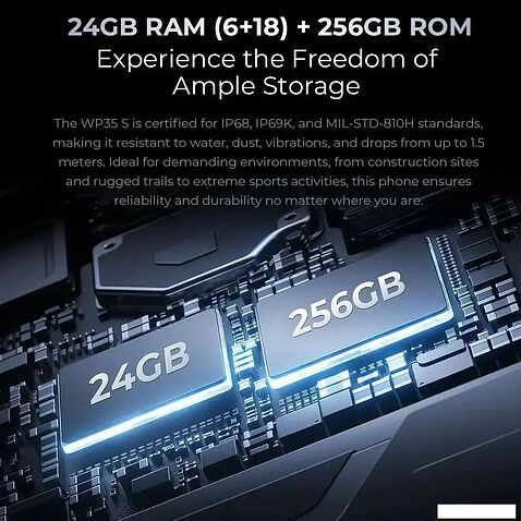 Телефон Oukitel WP35S 6GB/256GB (серый)