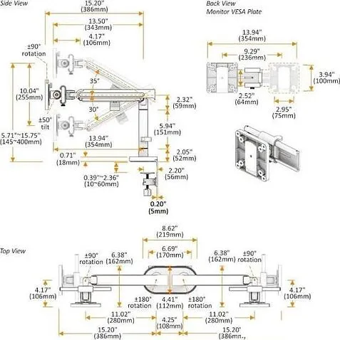 Кронштейн Ultramounts UM727W (белый)
