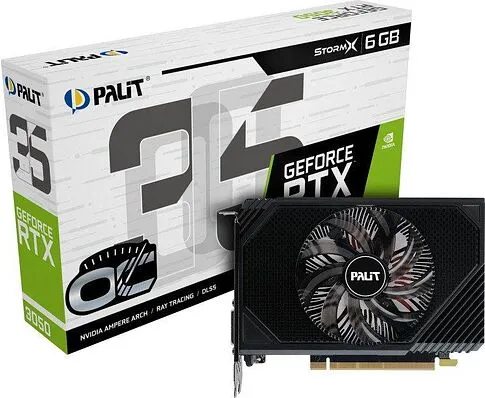 Видеокарта Palit GeForce RTX 3050 StormX OC 6GB NE63050S18JE-1072F