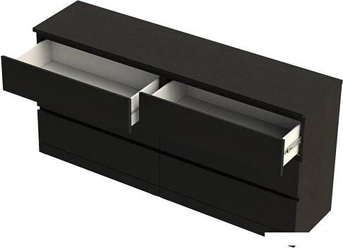 Комод Mio Tesoro Варма 6Д (шпон ясень, черный)