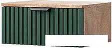Тумба КМК Мебель 1Я Герта КМК 0979.19 (дуб канзас/SAT 22 зеленый мат)