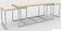 Журнальный столик Hype Mebel Трио 40x100-200 (белый/древесина белая)